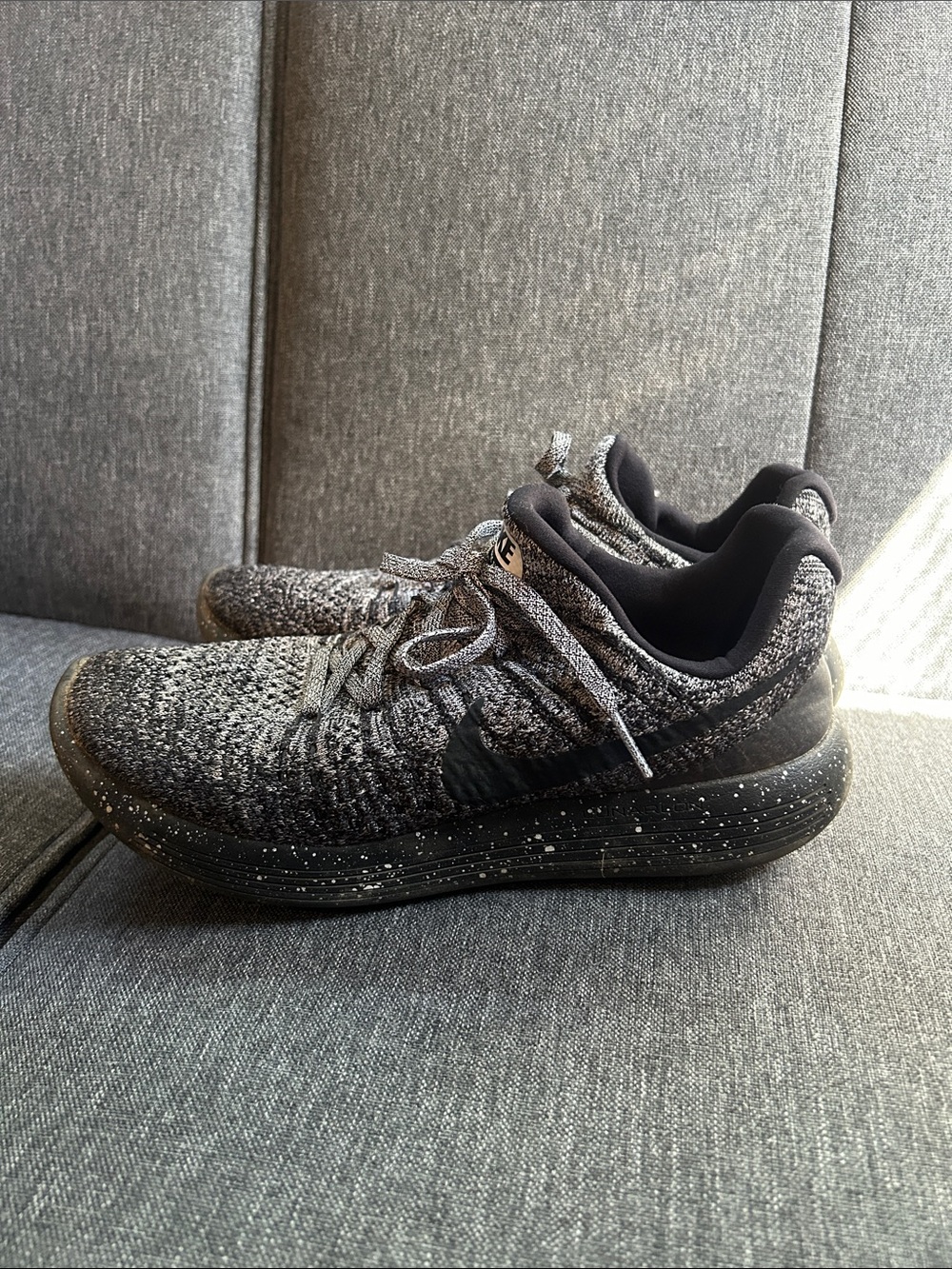 Nike Black Heather Knit Sneakers